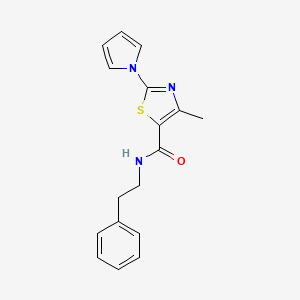 4-methyl-N-(2-phenylethyl)-2-(1H-pyrrol-1-yl)-1,3-thiazole-5-carboxamide