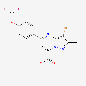 methyl 3-bromo-5-[4-(difluoromethoxy)phenyl]-2-methylpyrazolo[1,5-a]pyrimidine-7-carboxylate