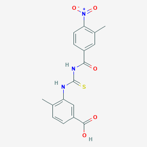 4-methyl-3-({[(3-methyl-4-nitrobenzoyl)amino]carbonothioyl}amino)benzoic acid