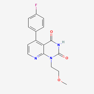 molecular formula C16H14FN3O3 B4684779 5-(4-fluorophenyl)-1-(2-methoxyethyl)pyrido[2,3-d]pyrimidine-2,4(1H,3H)-dione 