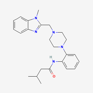 3-methyl-N-(2-{4-[(1-methyl-1H-benzimidazol-2-yl)methyl]-1-piperazinyl}phenyl)butanamide