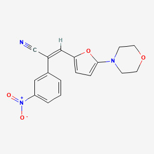 3-[5-(4-morpholinyl)-2-furyl]-2-(3-nitrophenyl)acrylonitrile