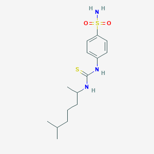 4-({[(1,5-dimethylhexyl)amino]carbonothioyl}amino)benzenesulfonamide