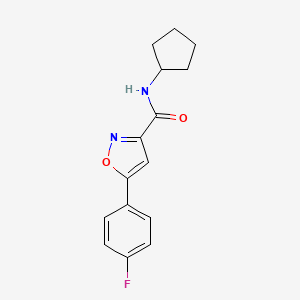 N-cyclopentyl-5-(4-fluorophenyl)-3-isoxazolecarboxamide