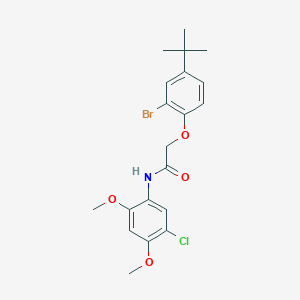 2-(2-bromo-4-tert-butylphenoxy)-N-(5-chloro-2,4-dimethoxyphenyl)acetamide