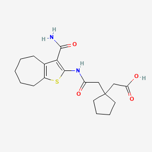 [1-(2-{[3-(aminocarbonyl)-5,6,7,8-tetrahydro-4H-cyclohepta[b]thien-2-yl]amino}-2-oxoethyl)cyclopentyl]acetic acid