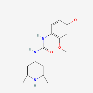 molecular formula C18H29N3O3 B4684874 N-(2,4-dimethoxyphenyl)-N'-(2,2,6,6-tetramethyl-4-piperidinyl)urea 