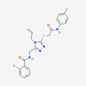 N-{[4-allyl-5-({2-[(4-methylphenyl)amino]-2-oxoethyl}thio)-4H-1,2,4-triazol-3-yl]methyl}-2-fluorobenzamide