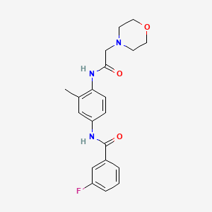 3-fluoro-N-{3-methyl-4-[(4-morpholinylacetyl)amino]phenyl}benzamide