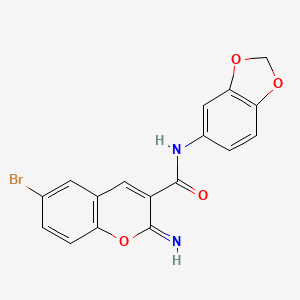 N-1,3-benzodioxol-5-yl-6-bromo-2-imino-2H-chromene-3-carboxamide