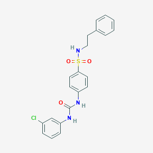 molecular formula C21H20ClN3O3S B468490 4-(3-(3-chlorophenyl)ureido)-N-phenethylbenzenesulfonamide CAS No. 712318-52-0