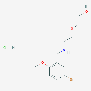 molecular formula C12H19BrClNO3 B4684914 2-{2-[(5-bromo-2-methoxybenzyl)amino]ethoxy}ethanol hydrochloride 