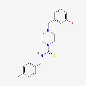 4-[(3-fluorophenyl)methyl]-N-[(4-methylphenyl)methyl]piperazine-1-carbothioamide