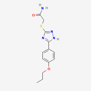 2-{[5-(4-propoxyphenyl)-4H-1,2,4-triazol-3-yl]thio}acetamide