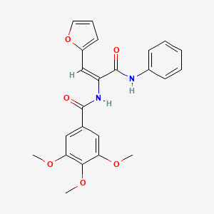 molecular formula C23H22N2O6 B4684933 N-[1-(anilinocarbonyl)-2-(2-furyl)vinyl]-3,4,5-trimethoxybenzamide 