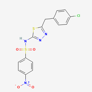 N-[5-(4-CHLOROBENZYL)-1,3,4-THIADIAZOL-2-YL]-4-NITRO-1-BENZENESULFONAMIDE