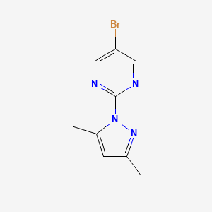 molecular formula C9H9BrN4 B4685012 5-bromo-2-(3,5-dimethyl-1H-pyrazol-1-yl)pyrimidine 