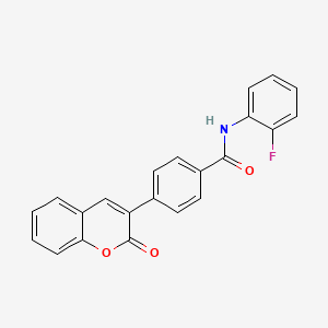 N-(2-fluorophenyl)-4-(2-oxo-2H-chromen-3-yl)benzamide