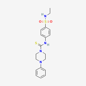 N-{4-[(ethylamino)sulfonyl]phenyl}-4-phenyl-1-piperazinecarbothioamide