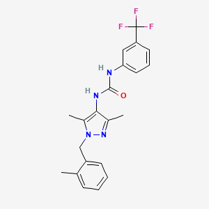 N-[3,5-dimethyl-1-(2-methylbenzyl)-1H-pyrazol-4-yl]-N'-[3-(trifluoromethyl)phenyl]urea