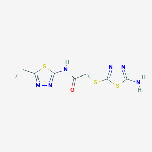 2-[(5-amino-1,3,4-thiadiazol-2-yl)thio]-N-(5-ethyl-1,3,4-thiadiazol-2-yl)acetamide