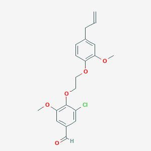 molecular formula C20H21ClO5 B4685066 4-[2-(4-allyl-2-methoxyphenoxy)ethoxy]-3-chloro-5-methoxybenzaldehyde 