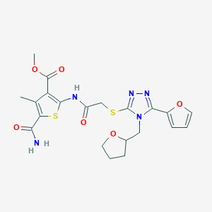 methyl 5-(aminocarbonyl)-2-[({[5-(2-furyl)-4-(tetrahydro-2-furanylmethyl)-4H-1,2,4-triazol-3-yl]thio}acetyl)amino]-4-methyl-3-thiophenecarboxylate