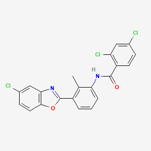 2,4-dichloro-N-[3-(5-chloro-1,3-benzoxazol-2-yl)-2-methylphenyl]benzamide