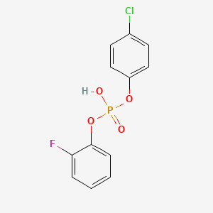 molecular formula C12H9ClFO4P B4685091 4-chlorophenyl 2-fluorophenyl hydrogen phosphate 