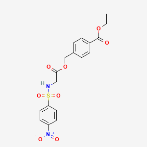 ethyl 4-[({N-[(4-nitrophenyl)sulfonyl]glycyl}oxy)methyl]benzoate