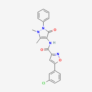 5-(3-chlorophenyl)-N-(1,5-dimethyl-3-oxo-2-phenyl-2,3-dihydro-1H-pyrazol-4-yl)-3-isoxazolecarboxamide