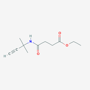 molecular formula C11H17NO3 B4685163 ethyl 4-[(1,1-dimethylprop-2-yn-1-yl)amino]-4-oxobutanoate 