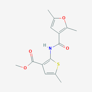 molecular formula C14H15NO4S B4685170 methyl 2-[(2,5-dimethyl-3-furoyl)amino]-5-methyl-3-thiophenecarboxylate 