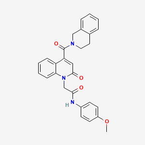 2-[4-(3,4-dihydro-2(1H)-isoquinolinylcarbonyl)-2-oxo-1(2H)-quinolinyl]-N-(4-methoxyphenyl)acetamide