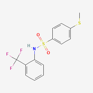 molecular formula C14H12F3NO2S2 B4685227 4-(methylthio)-N-[2-(trifluoromethyl)phenyl]benzenesulfonamide 