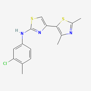 N-(3-chloro-4-methylphenyl)-2',4'-dimethyl-4,5'-bi-1,3-thiazol-2-amine