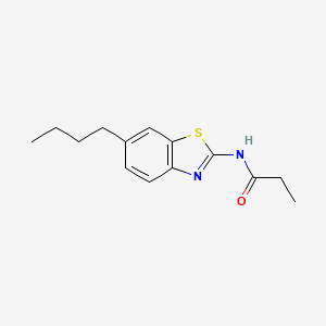 molecular formula C14H18N2OS B4685273 N-(6-butyl-1,3-benzothiazol-2-yl)propanamide 