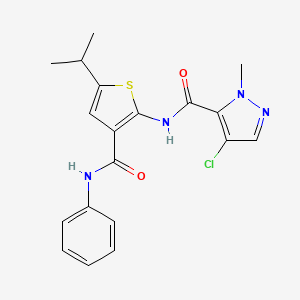 N-[3-(anilinocarbonyl)-5-isopropyl-2-thienyl]-4-chloro-1-methyl-1H-pyrazole-5-carboxamide