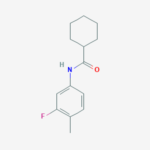 molecular formula C14H18FNO B4685334 N-(3-fluoro-4-methylphenyl)cyclohexanecarboxamide 