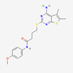 4-[(4-amino-5,6-dimethylthieno[2,3-d]pyrimidin-2-yl)thio]-N-(4-methoxyphenyl)butanamide