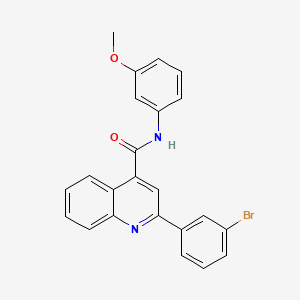 molecular formula C23H17BrN2O2 B4685375 2-(3-bromophenyl)-N-(3-methoxyphenyl)quinoline-4-carboxamide 