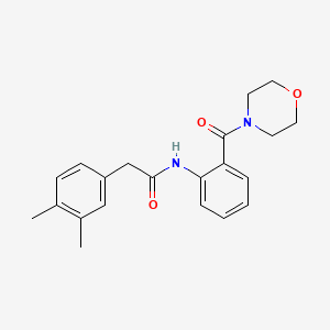 molecular formula C21H24N2O3 B4685435 2-(3,4-dimethylphenyl)-N-[2-(4-morpholinylcarbonyl)phenyl]acetamide 