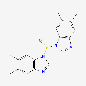 molecular formula C18H18N4OS B4685442 1,1'-sulfinylbis(5,6-dimethyl-1H-benzimidazole) 