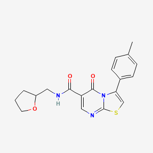 3-(4-Methylphenyl)-5-oxo-N-[(oxolan-2-YL)methyl]-5H-[1,3]thiazolo[3,2-A]pyrimidine-6-carboxamide