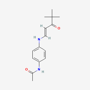 molecular formula C15H20N2O2 B4685539 N-(4-{[(1E)-4,4-dimethyl-3-oxopent-1-en-1-yl]amino}phenyl)acetamide 