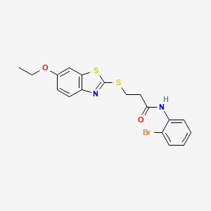 N-(2-bromophenyl)-3-[(6-ethoxy-1,3-benzothiazol-2-yl)thio]propanamide