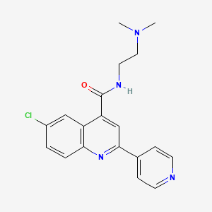 molecular formula C19H19ClN4O B4685564 6-chloro-N-[2-(dimethylamino)ethyl]-2-(4-pyridinyl)-4-quinolinecarboxamide 