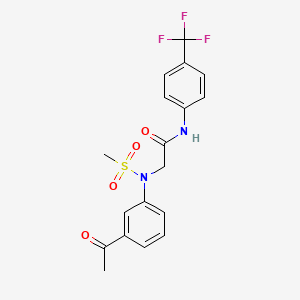 N~2~-(3-acetylphenyl)-N~2~-(methylsulfonyl)-N~1~-[4-(trifluoromethyl)phenyl]glycinamide