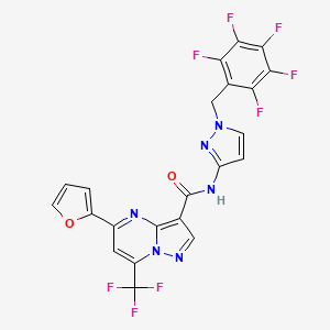 5-(2-furyl)-N-[1-(pentafluorobenzyl)-1H-pyrazol-3-yl]-7-(trifluoromethyl)pyrazolo[1,5-a]pyrimidine-3-carboxamide