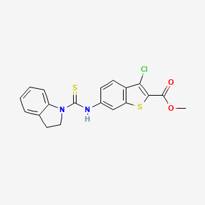 methyl 3-chloro-6-[(2,3-dihydro-1H-indol-1-ylcarbonothioyl)amino]-1-benzothiophene-2-carboxylate